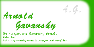 arnold gavansky business card